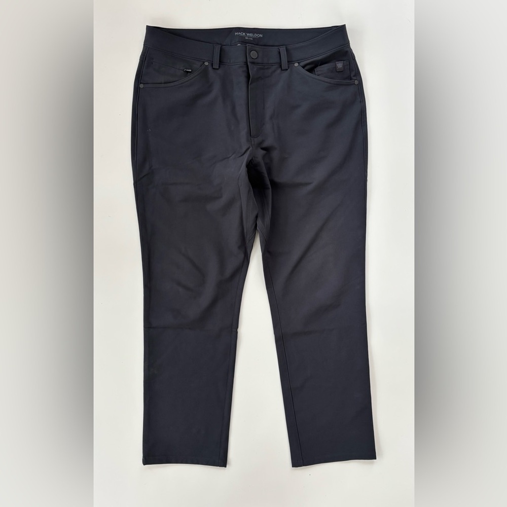 Mack Weldon Men's Grey Gray Asphalt Radius 5-pocket Pant Size 34 X 28*